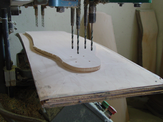 custom longboard drilling